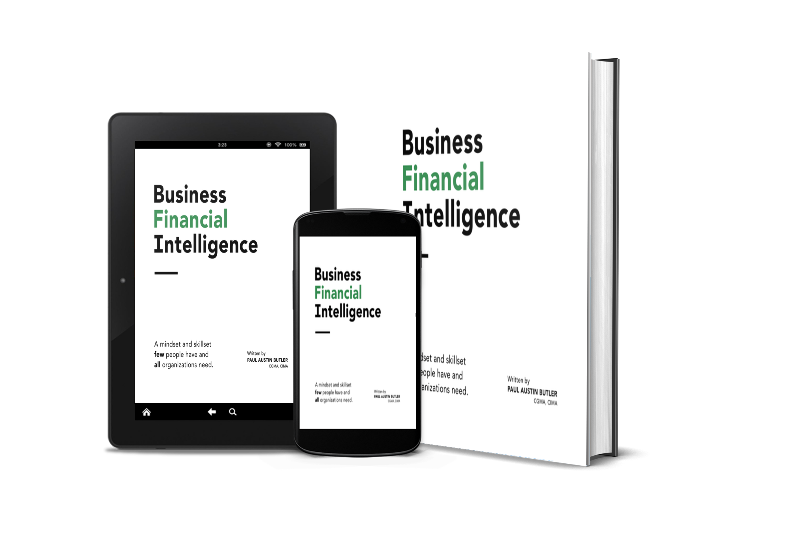 Business Financial Intelligence Book formats graphic